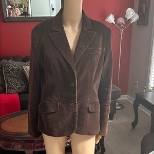 Rafaella Chocolate Brown Women's Blazer Corduroy